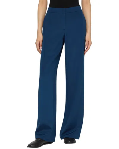 Lafayette 148 New York Plus Sullivan Silk-blend Pant In Blue