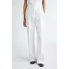 Lafayette 148 New York Sullivan Wide Leg Linen Pants In White
