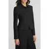 Lafayette 148 Petite Responsible Wool Double Face Tailored Cropped Jacket In Black