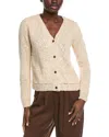 Lafayette 148 New York Textured Cardigan In Neutral