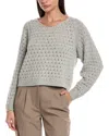 Lafayette 148 New York Textured Knit Sweater In Gray