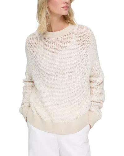 Lafayette 148 New York Textured Open Stitch Pullover In Neutral