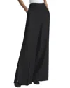 Lafayette 148 New York Thames Button Slit Wide Leg Linen-blend Pant