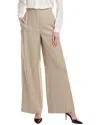 Lafayette 148 New York Thames Wide Leg Linen-blend Pant In Gold
