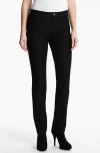Lafayette 148 Thompson Yarn-dyed Denim Slim-leg Jeans, Plus Size In Black