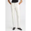 Lafayette 148 New York Thompson Waxed Denim Slim Leg Jeans In White