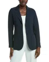 Lafayette 148 New York Three Pocket Blazer In Blue