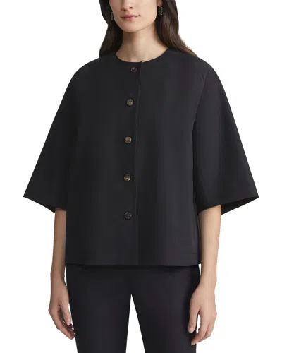 Lafayette 148 New York Three-quarter Sleeve Top In Black