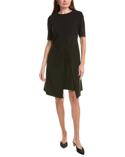 Lafayette 148 New York Tie Front Mini Dress In Black