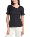 Lafayette 148 New York Twist Shirt In Black