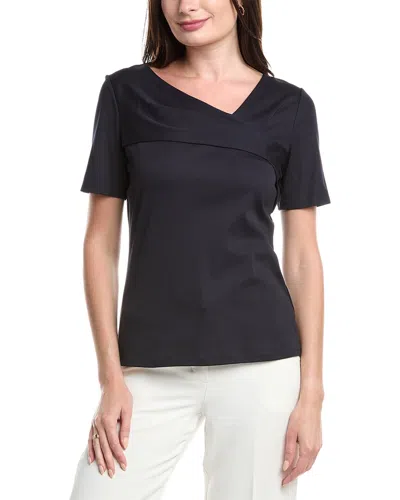 Lafayette 148 New York Twist Shirt In Black