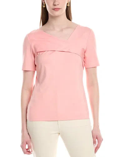 Lafayette 148 New York Plus Twisted Top In Pink