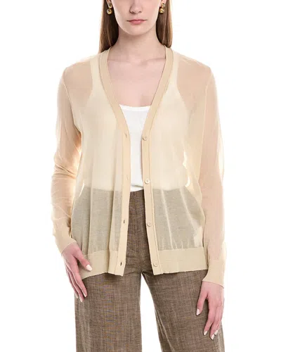 Lafayette 148 New York V-neck Button Front Wool-blend Cardigan