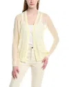 Lafayette 148 V-neck Button Front Wool-blend Cardigan