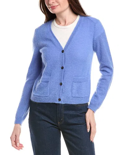 Lafayette 148 New York V-neck Cardigan In Blue