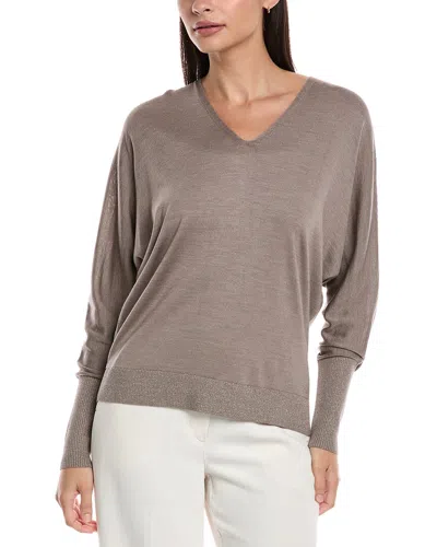 LAFAYETTE 148 LAFAYETTE 148 NEW YORK V-NECK DOLMAN WOOL & SILK-BLEND SWEATER