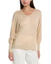 Lafayette 148 New York V-neck Dolman Wool & Silk-blend Sweater In Neutral