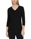 Lafayette 148 New York V-neck Top In Black