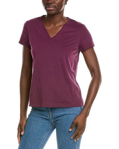 Lafayette 148 New York V-neck T-shirt In Purple