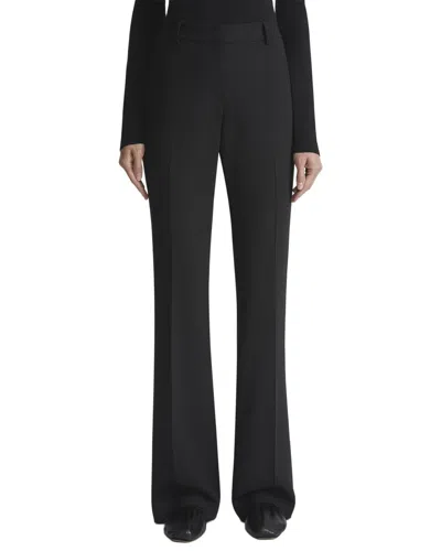 Lafayette 148 New York Waldorf Belt Loop Wool-blend Flare Pant In Black
