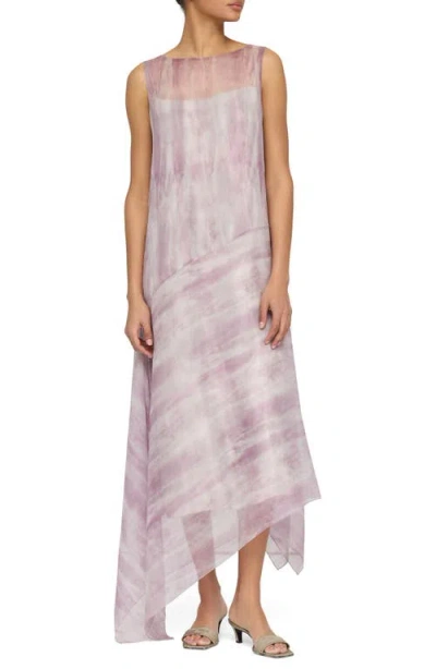 LAFAYETTE 148 LAFAYETTE 148 NEW YORK WASHED GLAZE PRINT SILK CRÉPON MIDI DRESS
