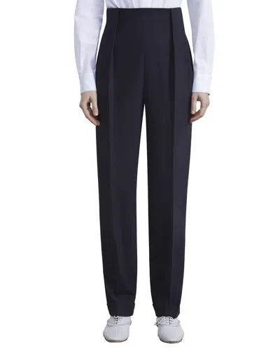 Lafayette 148 New York Waverly Wool-blend Pant In Blue