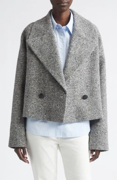 Lafayette 148 New York Wide Lapel Alpaca & Wool Blend Jacket In Multi