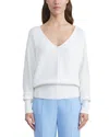 Lafayette 148 New York Plus Wide V Neck Dolman Silk-blend Sweater