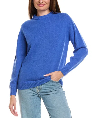 Lafayette 148 New York Cotton & Silk Crewneck Sweater In Ultramarine