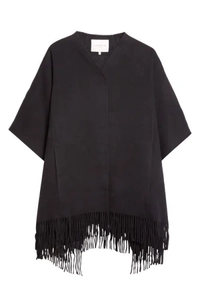 Lafayette 148 New York Wool & Cashmere Fringed Cape In Multi