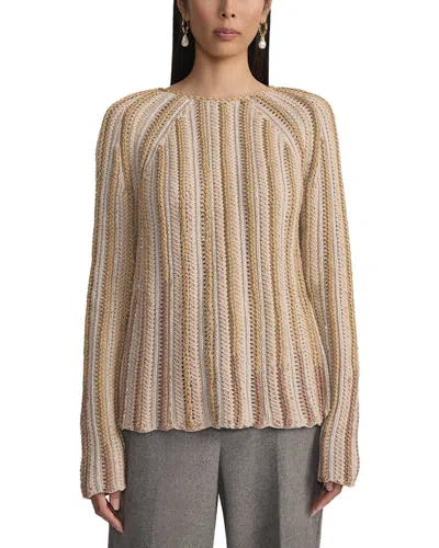 Lafayette 148 New York Wool & Cashmere Hand-detailed Sweater In Nude