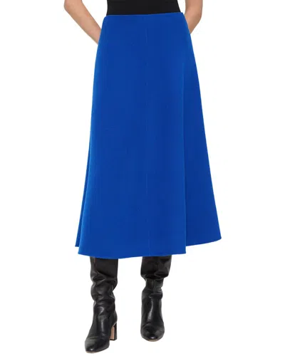 Lafayette 148 New York Wool & Cashmere-blend Flare Skirt In Galbl-galaxy Blue