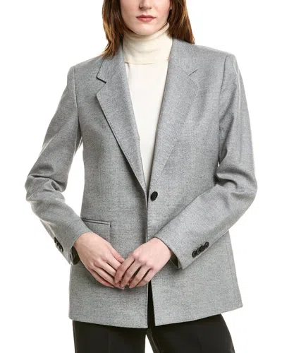 Lafayette 148 New York Wool & Silk-blend Blazer In Grey