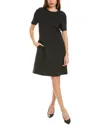 Lafayette 148 Hutchins Dress W/ Belt In Black
