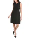 Lafayette 148 Harpson Finesse Crepe Sheath Dress In Black