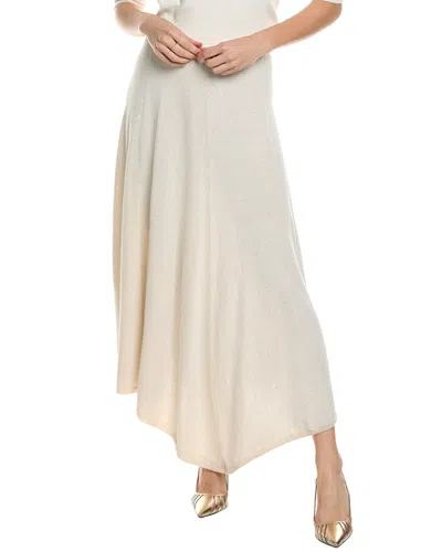 Lafayette 148 Organic Silk Stretch Crepe De Chine Bias Skirt In Beige