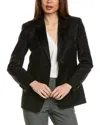 Lafayette 148 Womens Wool Suit Separate One-button Blazer In Black