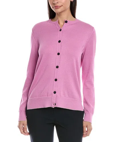 Lafayette 148 New York Wool-blend Cardigan In Purple
