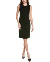Lafayette 148 Stretch Wool Sheath Dress In Black