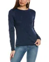 Lafayette 148 Flora Jacquard Responsible Fine Gauge Merino-viscose Sweater In Blue