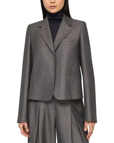 Lafayette 148 New York Wool-blend Blazer In Gray