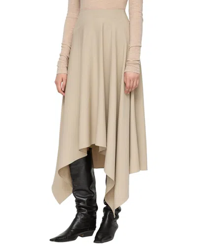 Lafayette 148 New York Wool-blend Handkerchief Skirt In Neutral