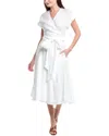 Lafayette 148 New York Wrap Linen Maxi Dress In White