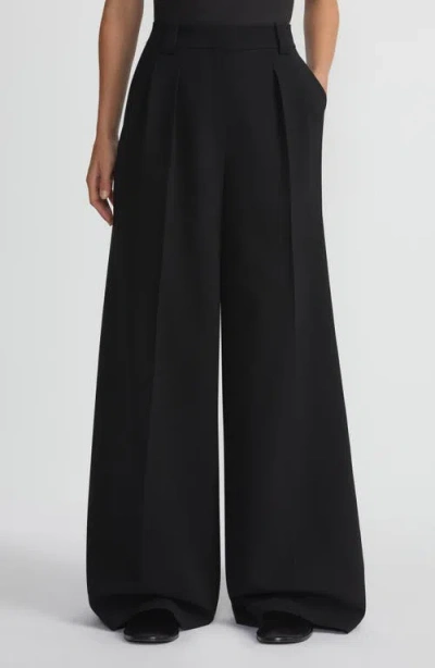 Lafayette 148 New York Wyatt Wide Leg Pants In Black