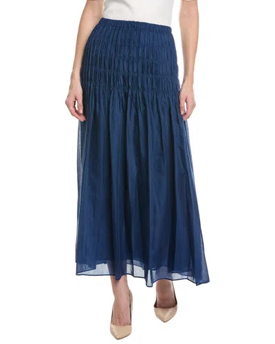 Lafayette 148 New York Yoke Skirt In Blue