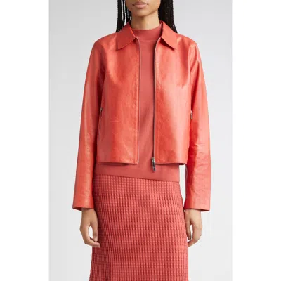 Lafayette 148 New York Zip Front Crop Jacket