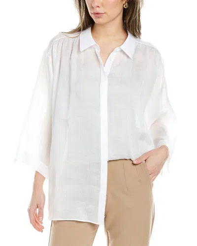 Lafayette 148 Nila Blouse In White