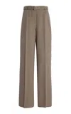 Lafayette 148 Noble Belted Linen Wide Leg Pant In Grey