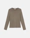 Lafayette 148 Nouveau Jersey Crewneck Tee In Grey