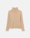 Lafayette 148 Nouveau Jersey Turtleneck In Brown